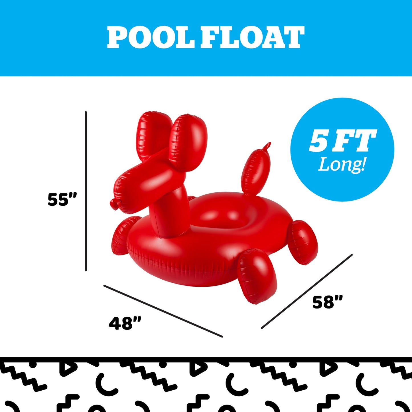 BigMouth BMPF-0067 Inflatable Giant Balloon Animal Pool Float