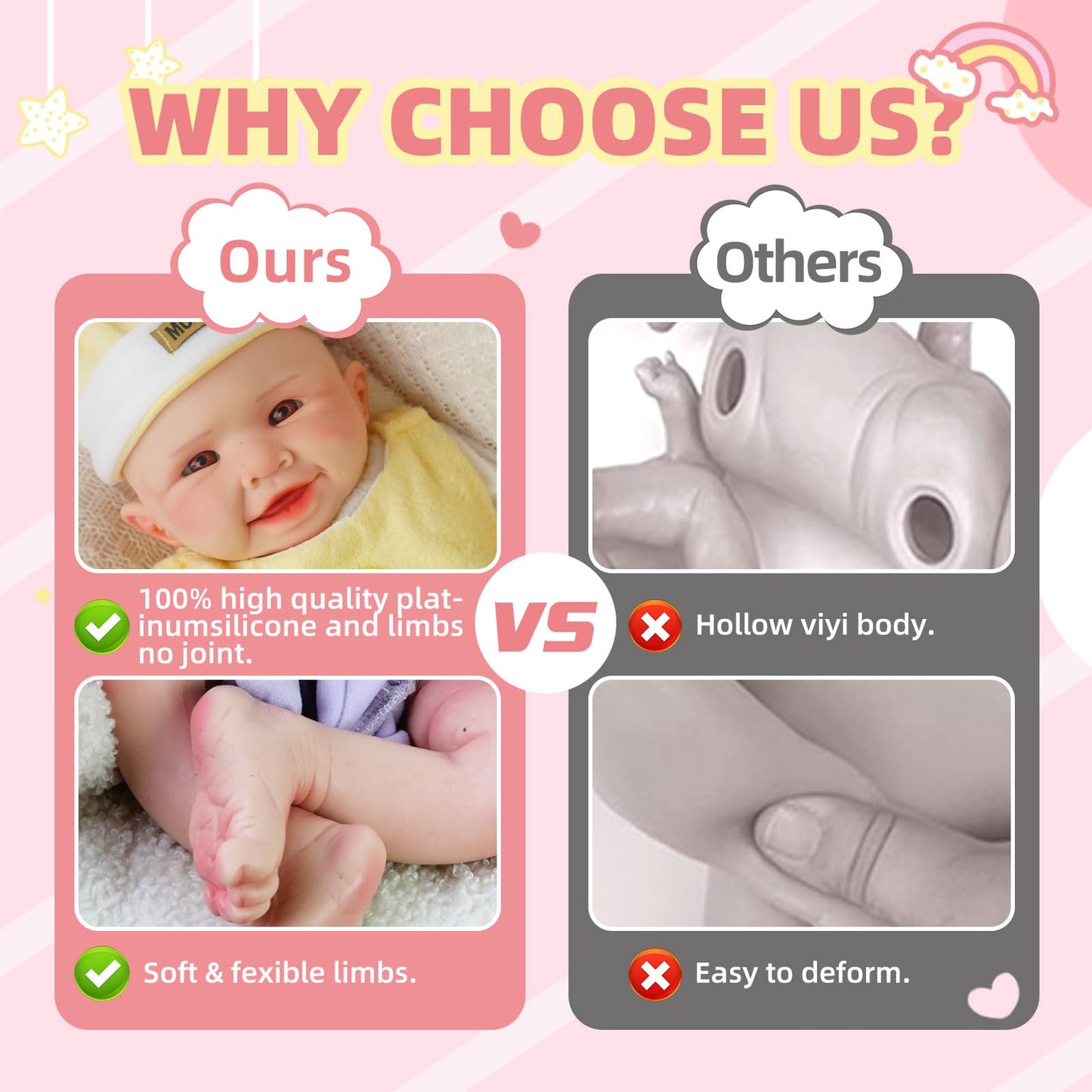 GiggleBabble 12 Inch Full Body Silicone Reborn Baby Doll - Realistic Doll with Lifelike Details - The Ideal Friend for Girl/Boy