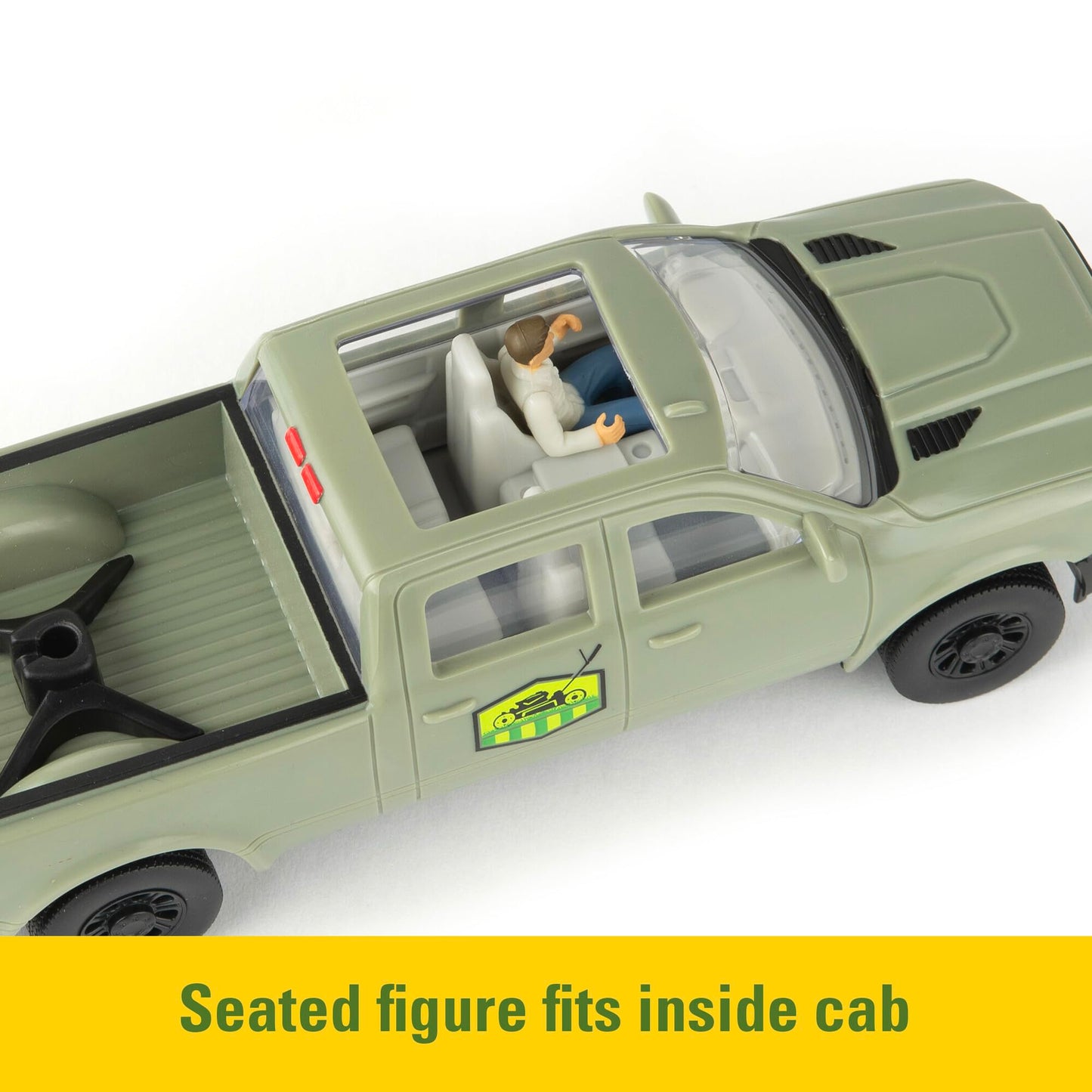 TOMY John Deere Lawn Care Toy Playset - 1:32 Scale - Garden Toys Includes Pick Up Truck Toy, 6 Gardening Tools, Lawn Mowers, and 3 Action Figures - John Deere Toys - 15 Piece - Ages 3 Years and Up