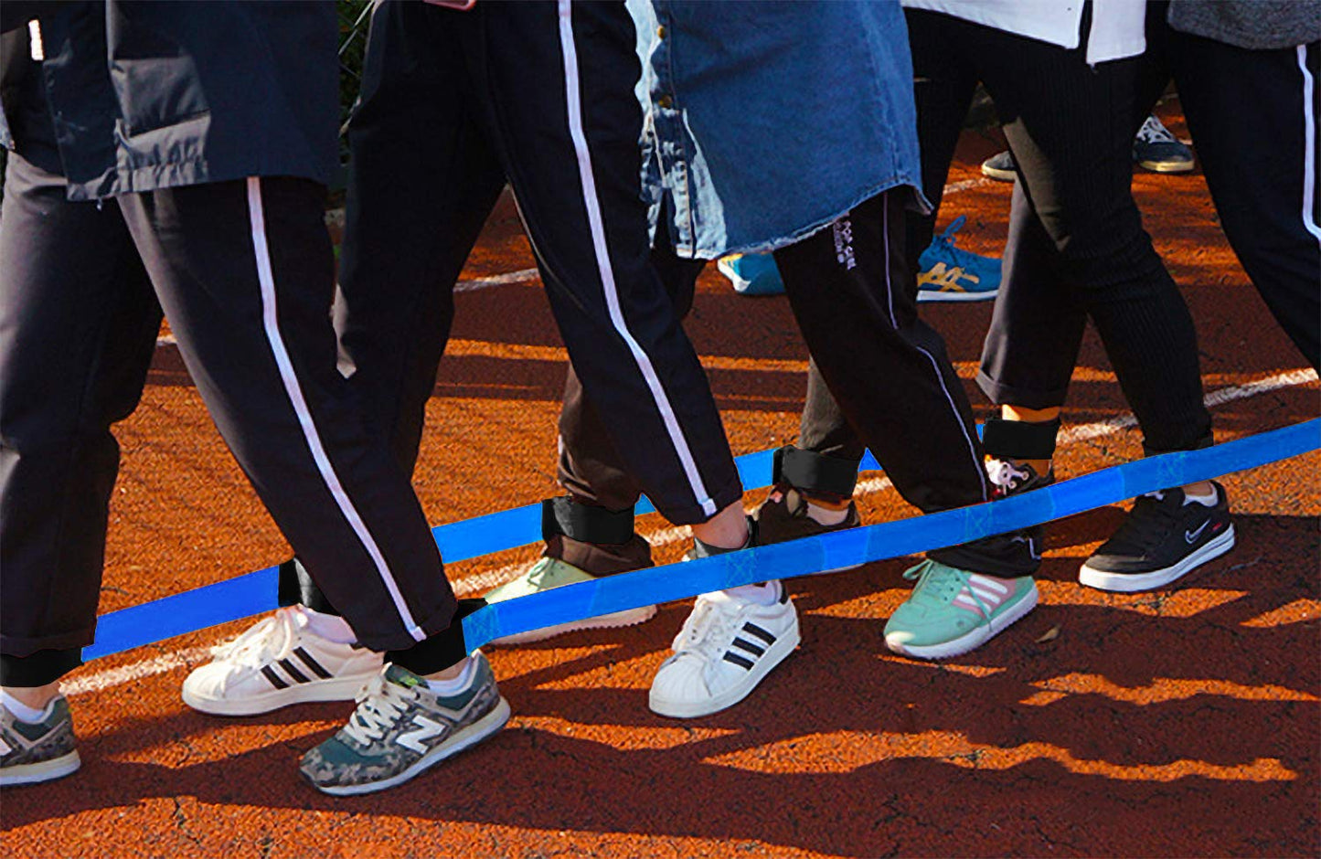 Three Legged Race Bands, 2 Sets, Team Building, 3 Legged Race Bands, Outdoor Party Group Game for Teenagers Adults, Cooperative Team Race for Birthday, Relay Race, Field Day, Backyard Activity Game