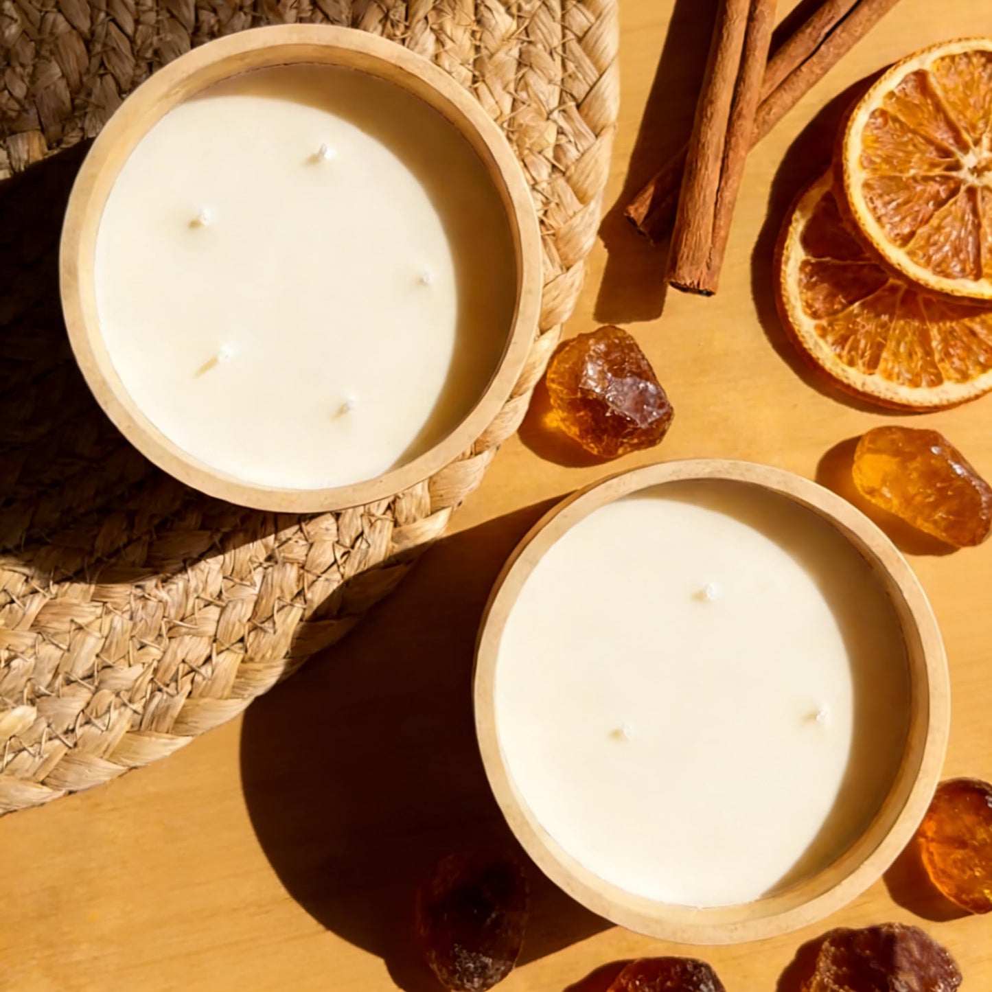 GalDal Scented Candle - Sea Salt & Bergamot & Coconut, 42 oz. 5 Wick Large Candle Made with Coconut Oil and Soy Blend Wax | Acacia Wood Lid