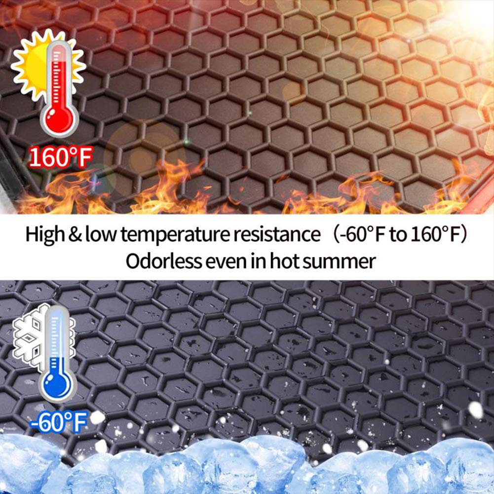 HD-Mart Car Rubber Floor Mat for Honda Civic Sedan 10th 2016 2017 2018 2019 2020 2021 Custom Fit Full Black Auto Floor Liners Mat All Weather Protection Heavy Duty Odorless