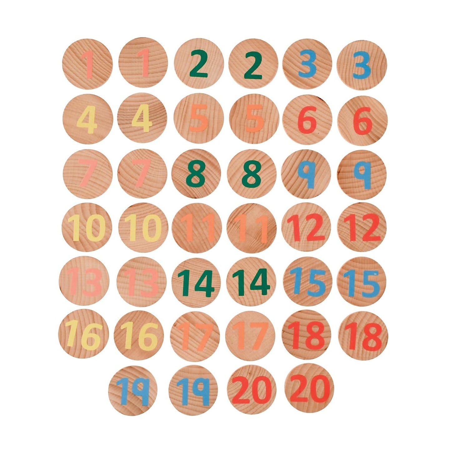 Numbers 1-20 Matching Pairs Memory Game