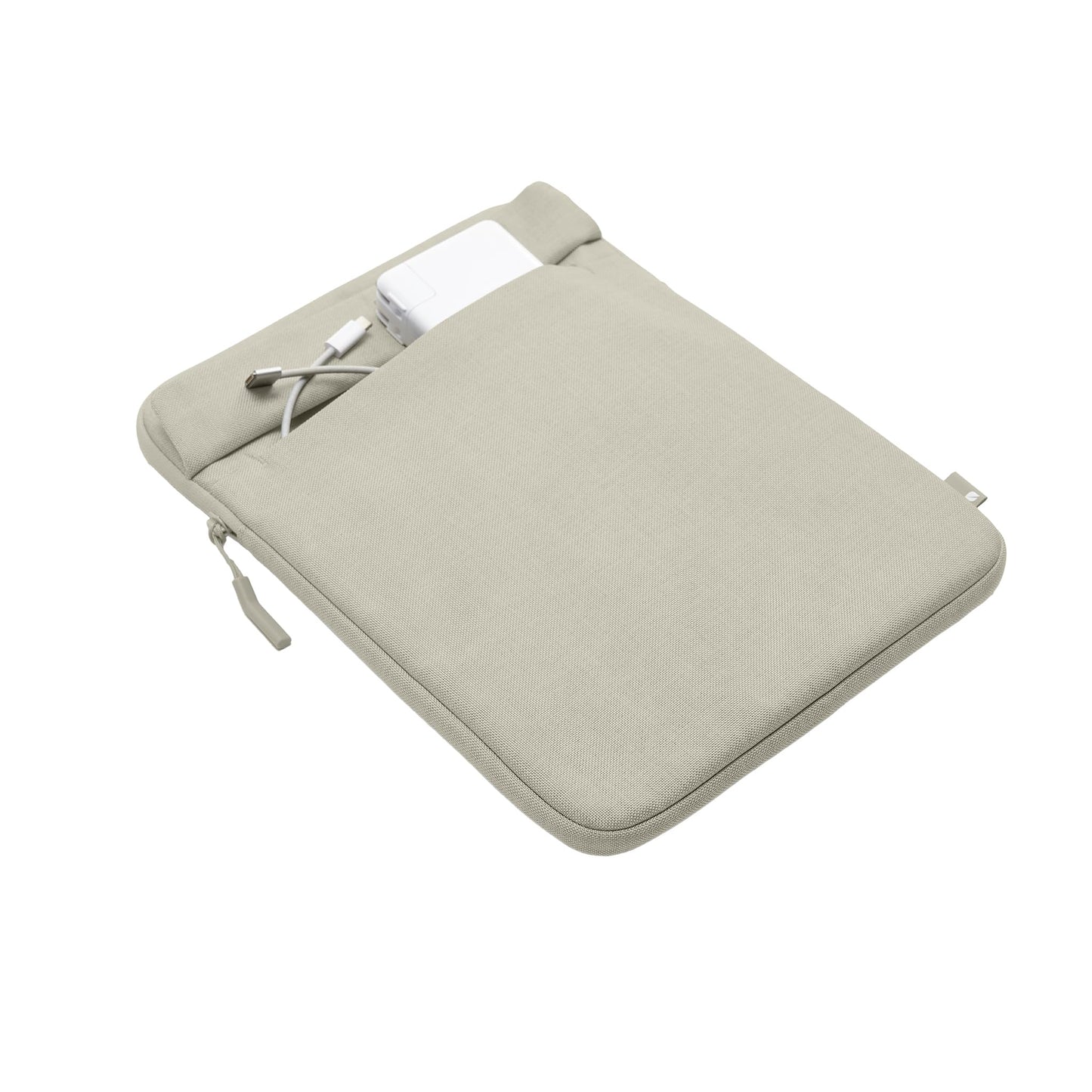Incase Crosstown Sleeve with Woolenex - 13 Inch and 14 Inch Laptop and MacBook Sleeve – Vertical Orientation, Cushioned Protection, Durable Construction, External Slip Pocket - Limestone
