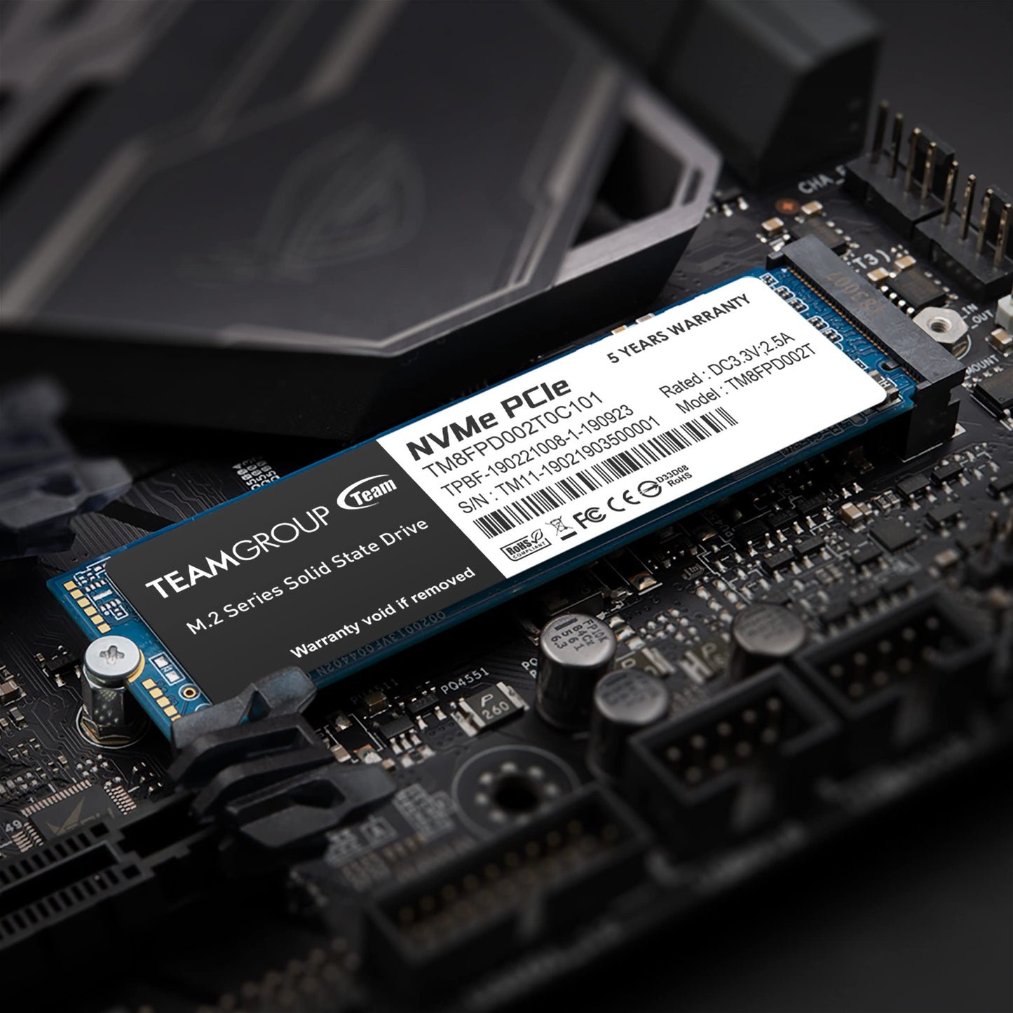 TEAMGROUP MP33 2TB SLC Cache 3D NAND TLC NVMe 1.3 PCIe Gen3x4 M.2 2280 Internal Solid State Drive SSD (Read/Write Speed up to 1,800/1,500 MB/s) Compatible with Laptop & PC Desktop TM8FP6002T0C101