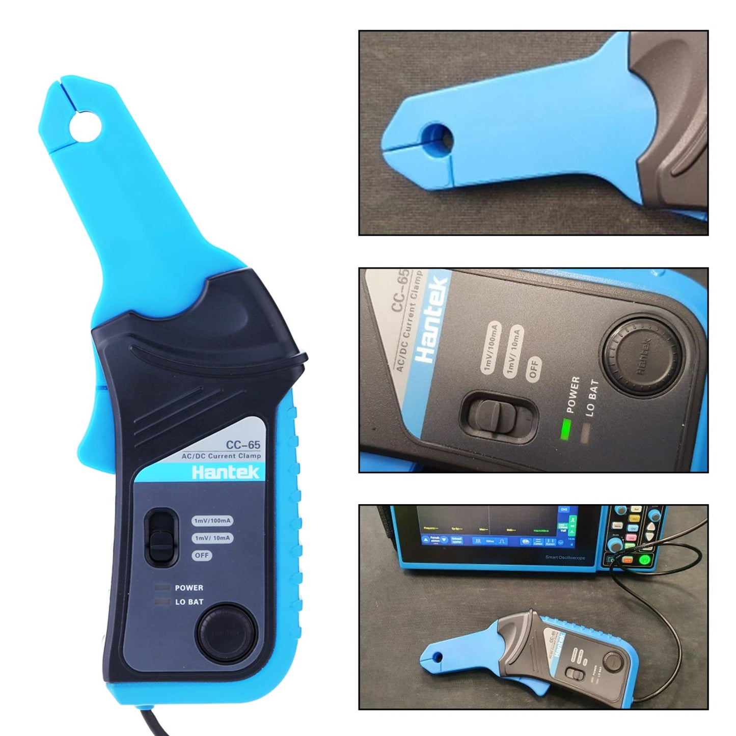 Hantek CC-65 AC/DC Multimeter Current Clamp Meter with BNC Connector Up to 20 kHz 20mA to 65A DC