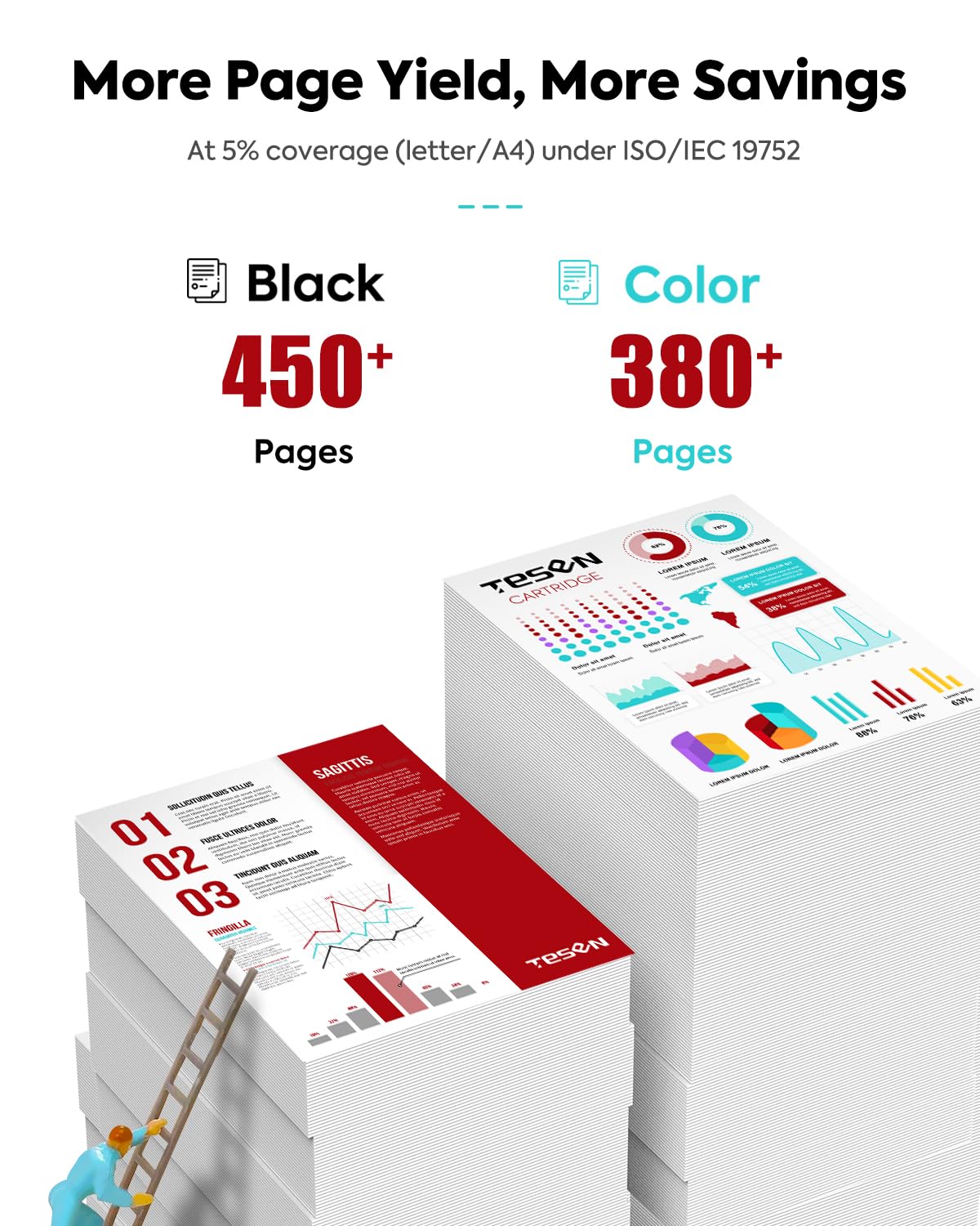 PG-275XL CL-276XL Replacement for Canon Ink 275 and 276 PG275 CL276 275XL 276XL Ink Cartridge Combo Pack for PIXMA TR4720 TS3522 TS3500 TR4700 TR4722 TS3720 Printer Ink Cartridge (Black Color,2-Pack)