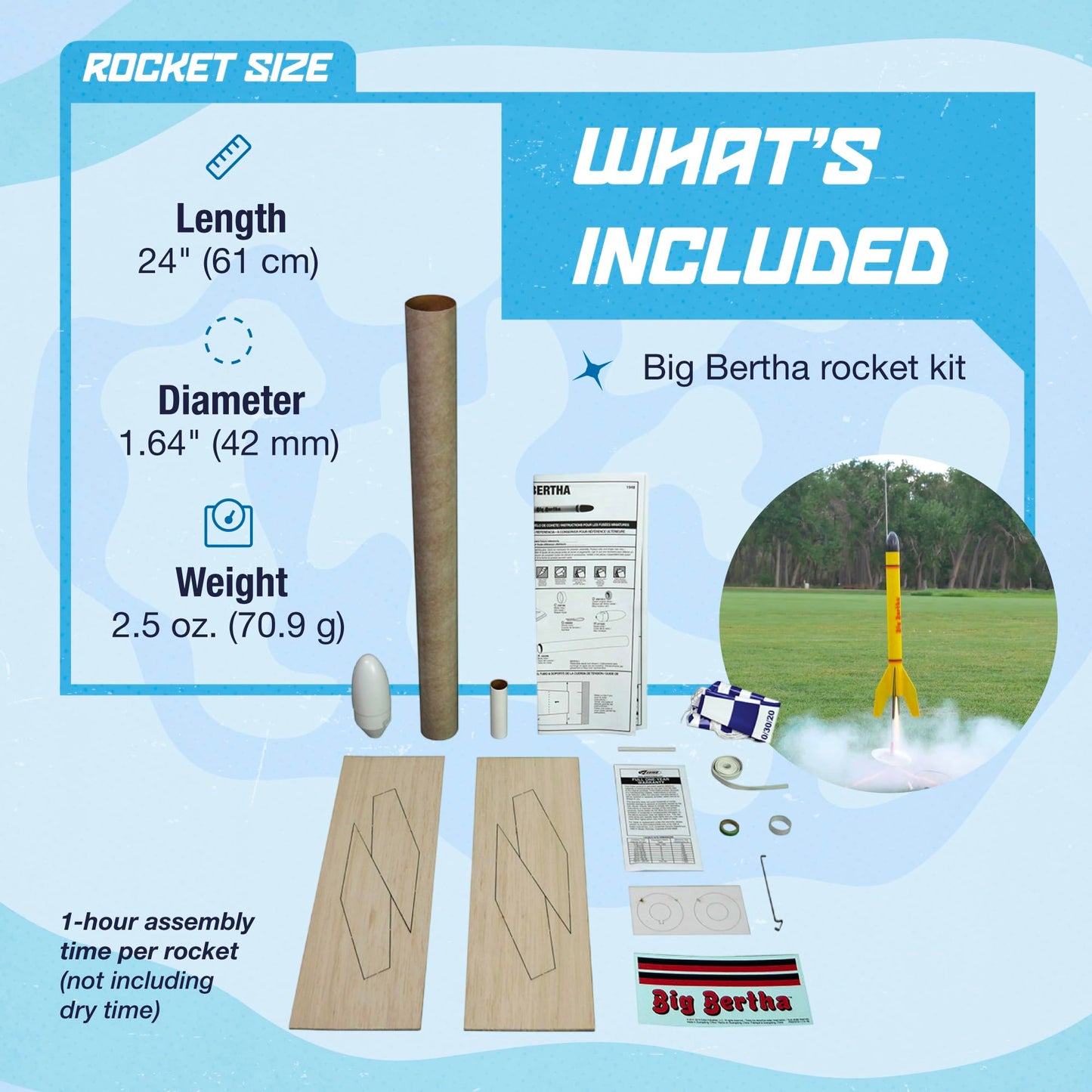 Estes 1948 Big Bertha Flying Model Rocket Kit