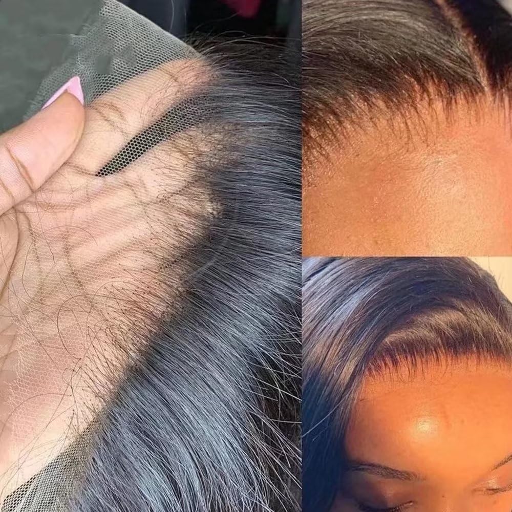 QuinluxWigs Short Bob Human Hair Highlight Wigs with Bangs Ombre 1B/30 Color 13X4 HD Transparent Lace Front Wigs Brazilian Human Hair 10 inch Glueless Wigs for Black Woman 150% Density Bangs Wig