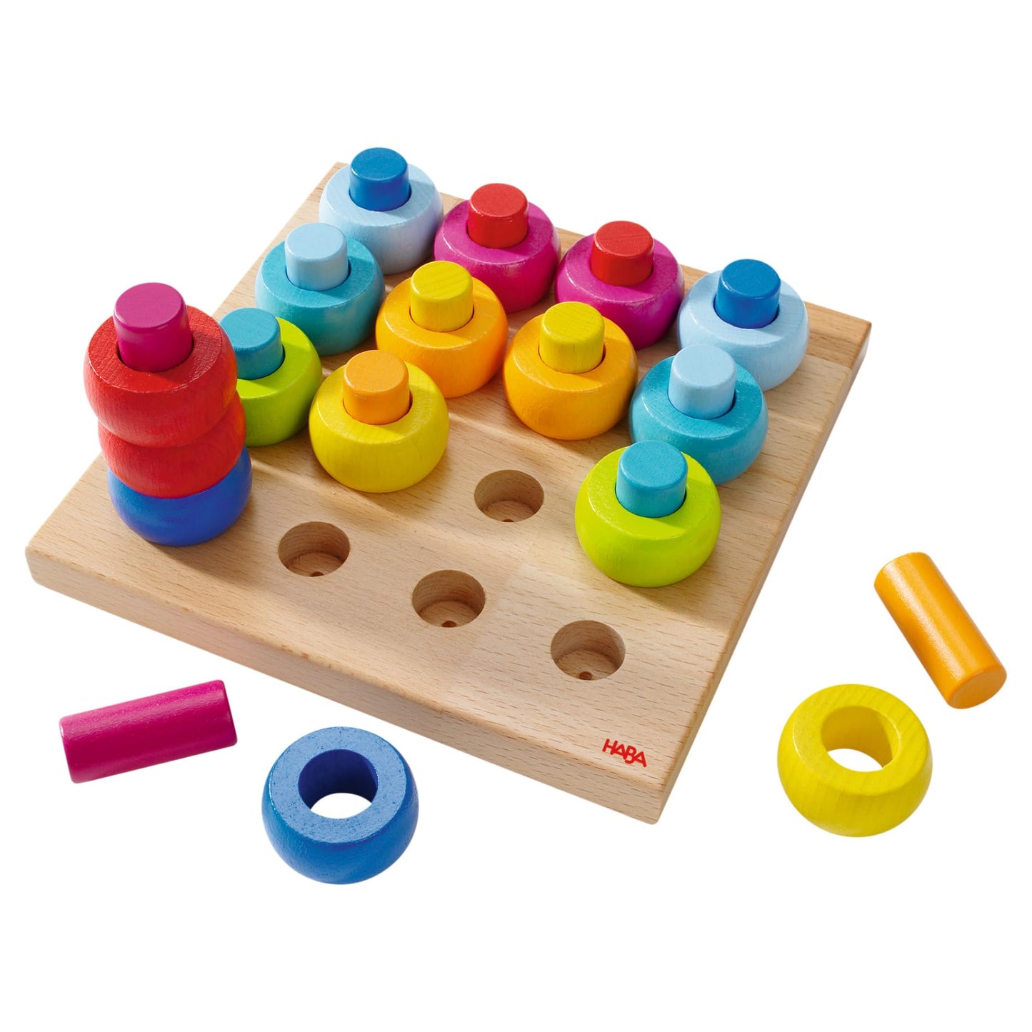 HABA Rainbow Whirls Pegging Game (Made in Germany)