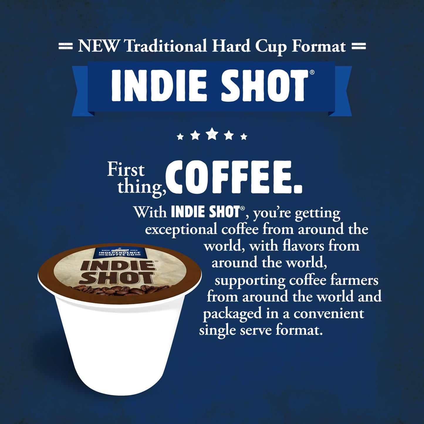 Independence Coffee Co. Jet Fuel Intense and Heavy Body, Dark Roast, Single Serve Coffee K Cup Pods, 40 Count