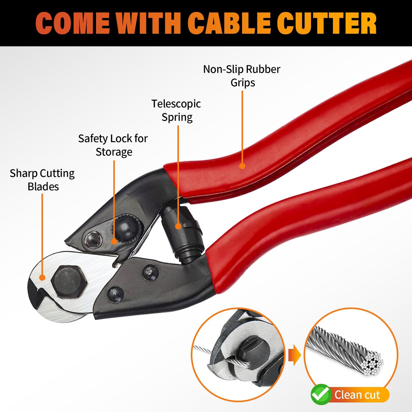 CELYND Stainless Steel Cable for Railing - 200FT 1/8" T316 Wire Rope Cable for Deck Railings System Kit with Cutter