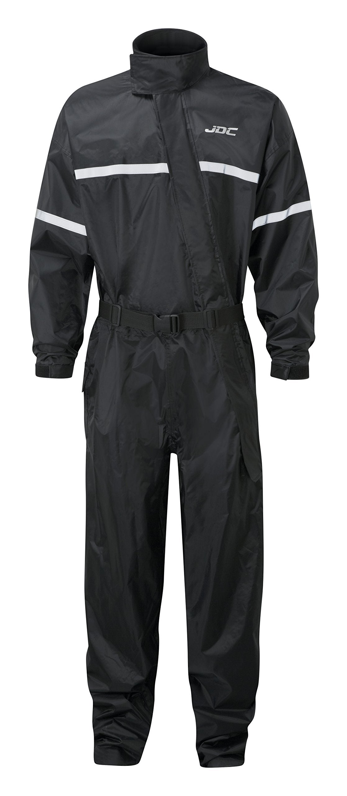 JDC Motorcycle Waterproof Rain Suit Over Suit 1PC - SHIELD - Black - XL - Long Leg (34")