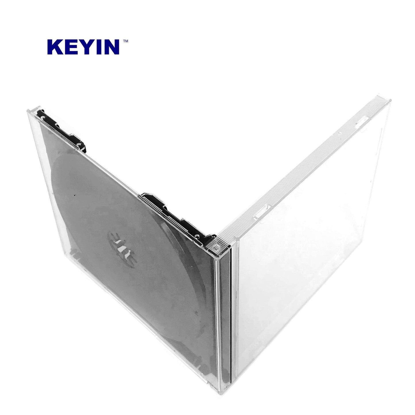 KEYIN Standard Black CD Jewel Case - Premium, 50 Pack