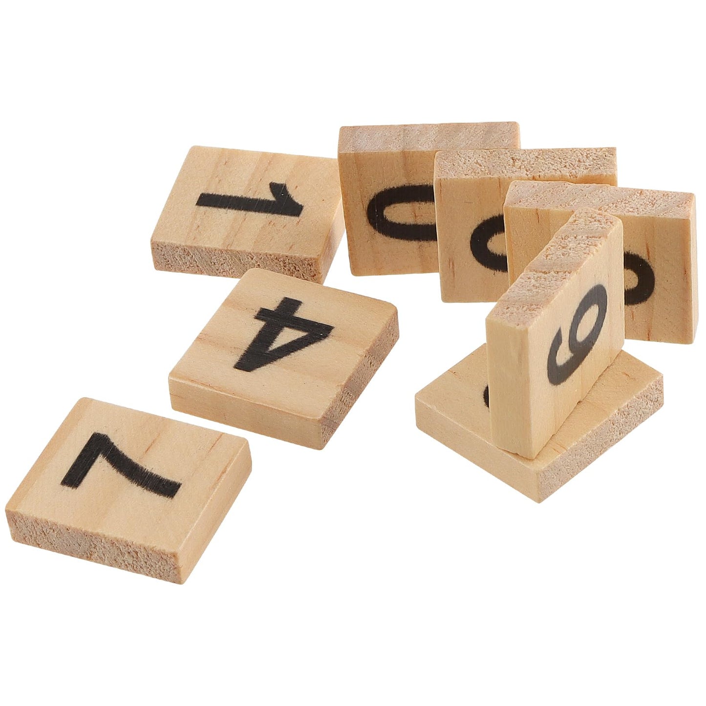 ZEONHAK 1200 PCS Small Wooden Number Tiles, Mini Wooden Number Symbol for DIY Craft, Home Decoration, Math Practise, 0.8 x 0.7 x 1/5 Inch