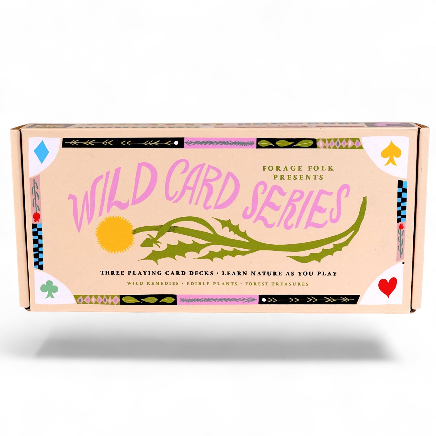 Wild Card Series Trilogy Set | 3 Botanical Playing Card Decks — Wild Remedies, Forest Feast & Woodland Treasures | Learn Nature as You Play | Hand-Illustrated | Includes 20 Classic Games Booklet