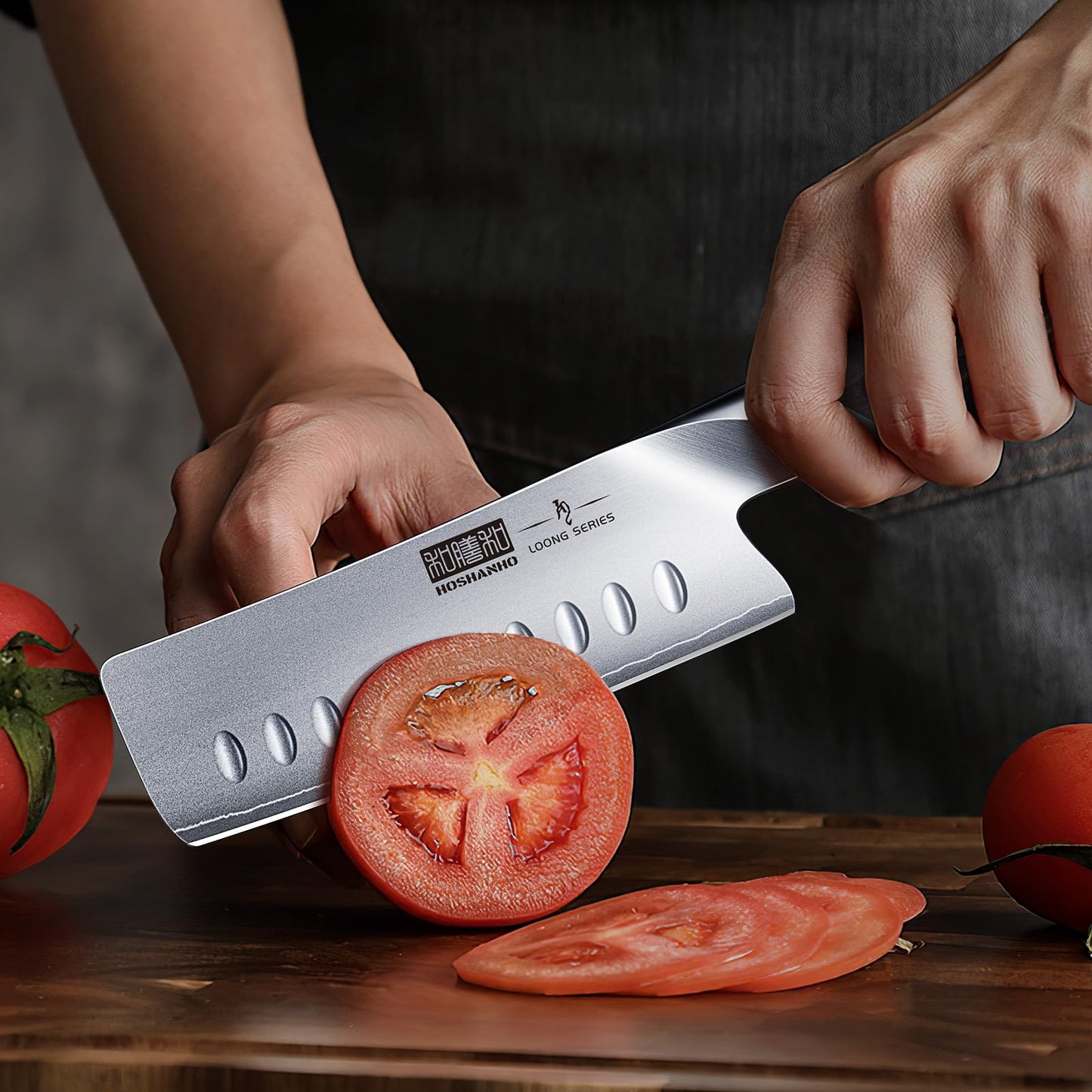 HOSHANHO 5.5 Inch Nakiri Knife, Japanese High Carbon Stainless Steel Chef Knife, Multipurpose Meat Vegetable Sharp Kitchen Knife with Ergonomic Pakkawood Handle