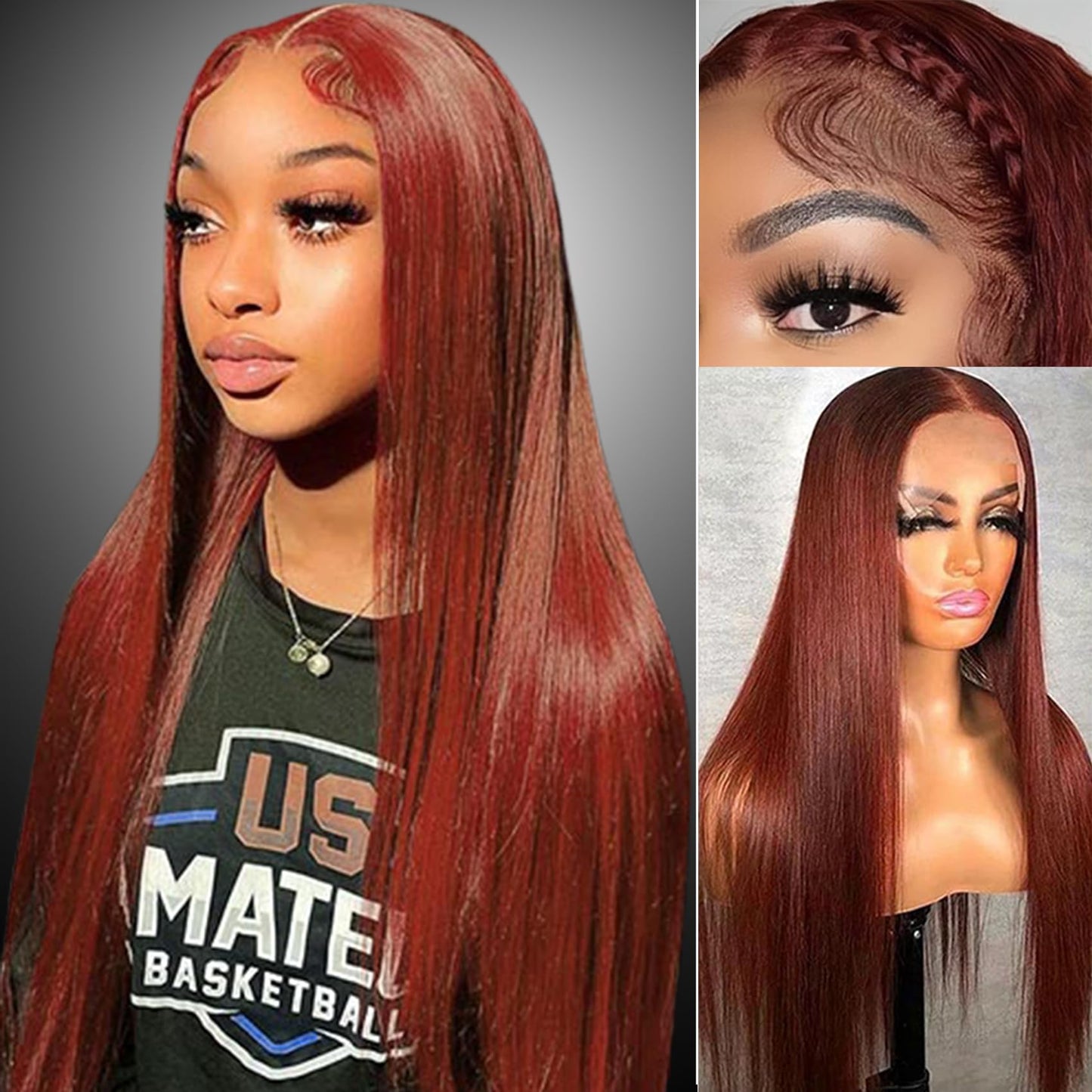 Straight 5x5 HD Lace Closure Wigs Human Hair Pre Plucked with Baby Hair 20 Inch