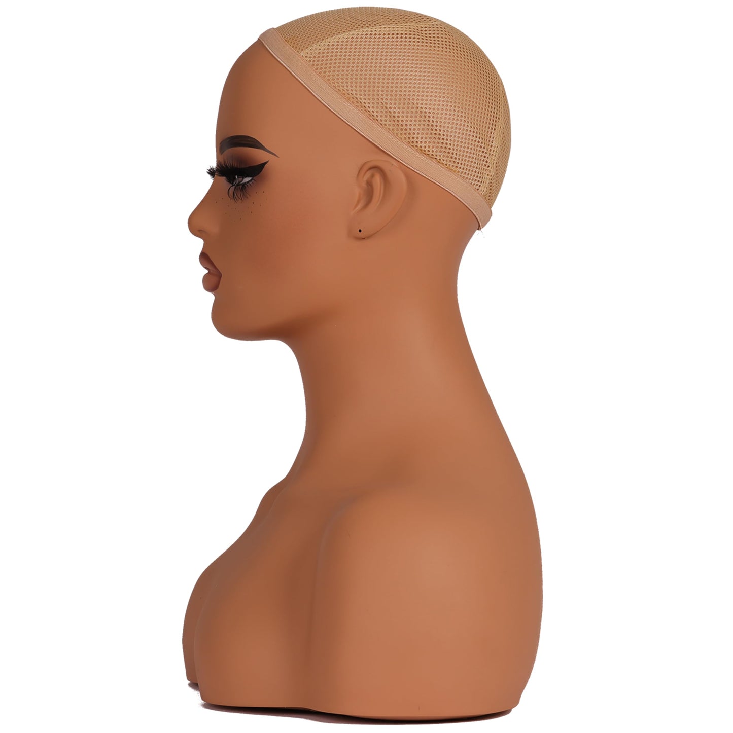 J&F CO Realistic Europe and America Female Mannequin Head with Shoulder Display Manikin Heads Bust for Wigs,Makeup,Beauty Accessories (DC 487 hy mazi)