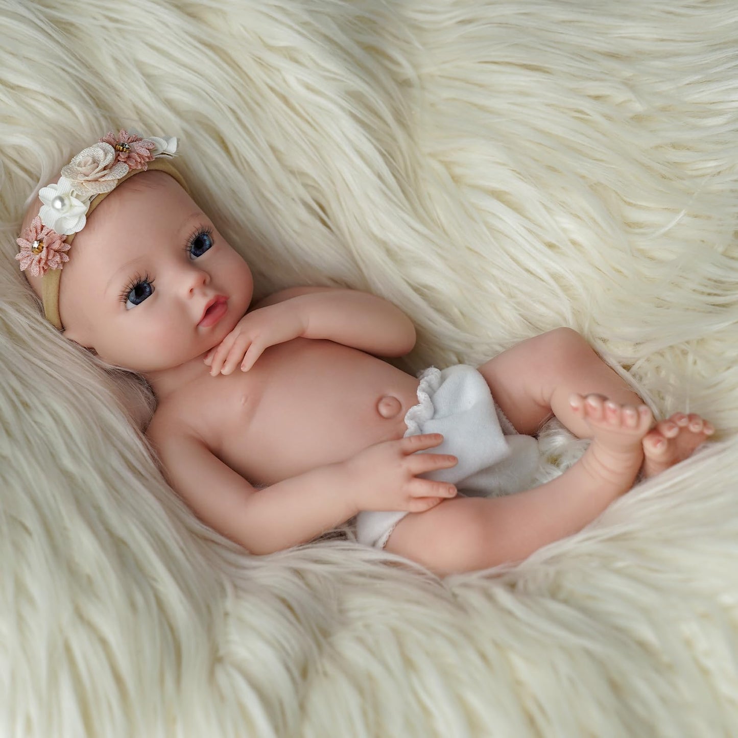 16 Inch Silicone Reborn Baby Dolls Full Body - Soft Silicone Baby Doll, Real Life Baby Dolls Girl with Bottle, Plush Toy, Birth Certificate - Best Gift for Kids Ages 3+