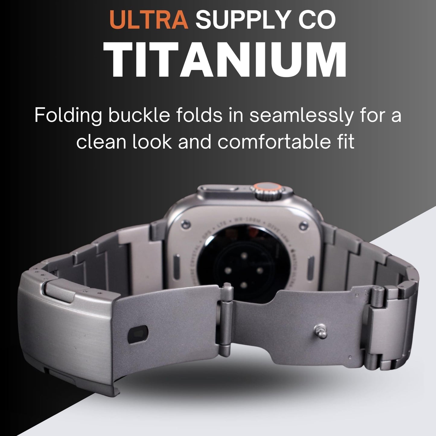 Ultra 2 Titanium Band 49mm Compatible with Apple Watch Ultra 2 & Ultra 1 Metal Band - Titanium Metal Bracelet