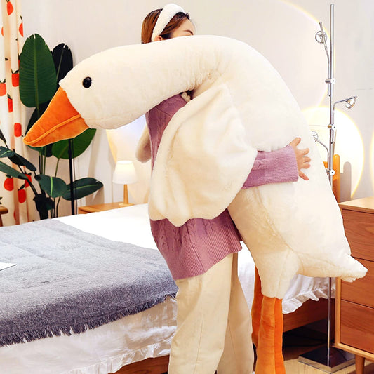 CottonStar Goose Stuffed Animal 75 Inch Plush Toy, 6 Foot Giant Duck Plush, Super Soft Huge Plushies Pillow Hugging, Gift for Kids and Friends, White