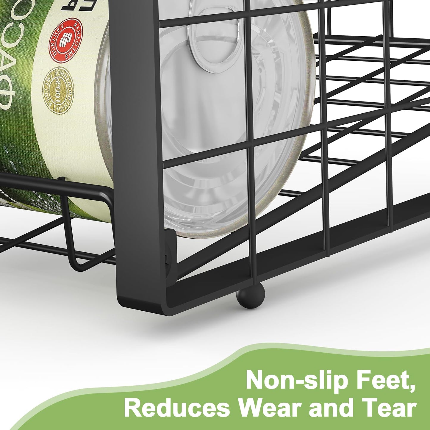 JKsmart 3-Tier Stackable Can Rack Organizer for Pantry, Adjustable Can Storage Holder for Various Ounces of Canned food Soda Drinks, Can Dispenser for Kitchen Cupboard Cabinet, 2 Pack