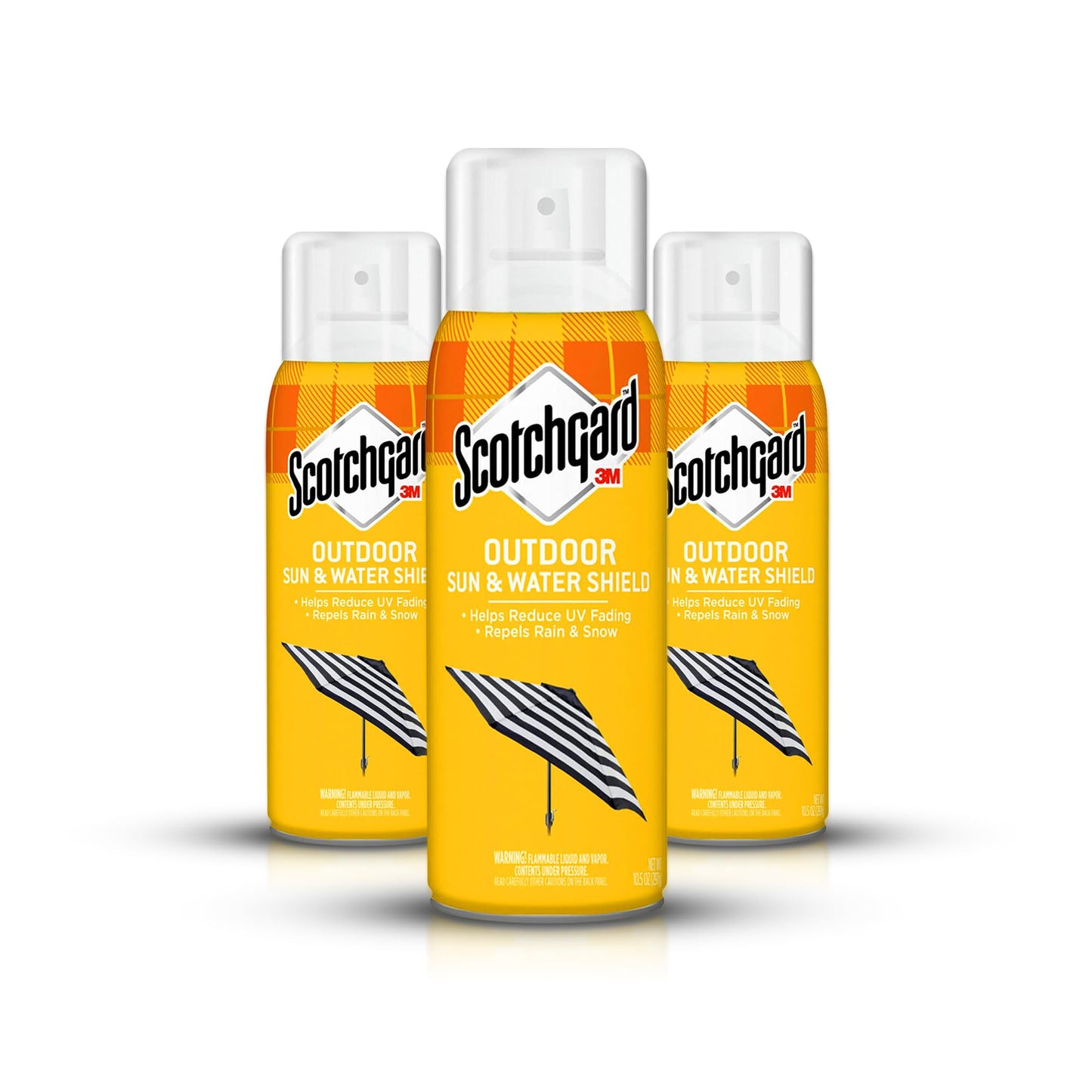 Scotchgard Water & Sun Shield Outdoor Fabric Protector Spray, UV Protection and Water Protection for Patio Furniture, Upholstery & More – 10.5 oz Aerosol (3 Cans)