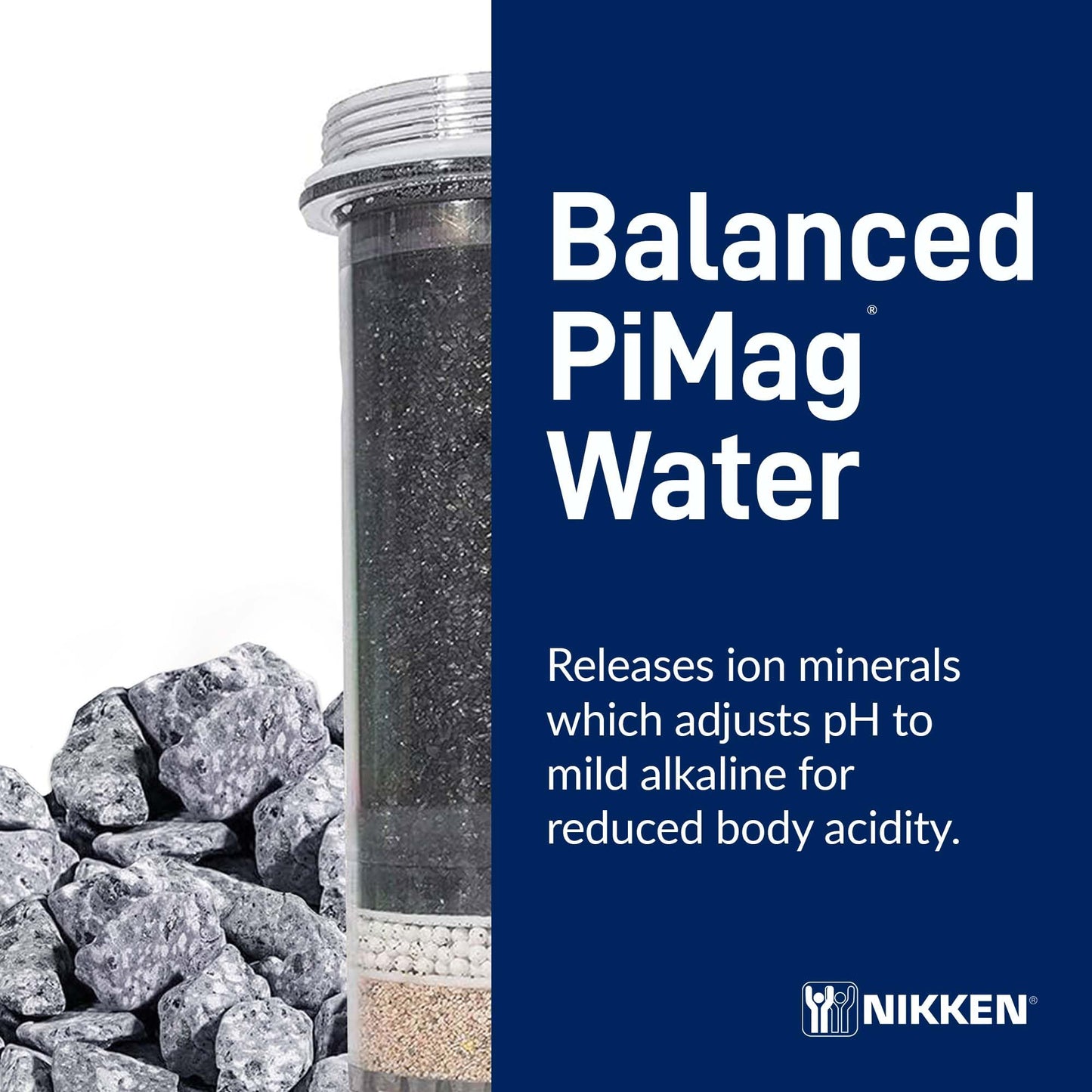 Nikken PiMag Aqua Pour Mineral Stones 1386 - Replacement for PiMag Aqua Pour System 1360 - Perfect for Reduction of Aesthetic Chlorine and Aesthetic Chloramine