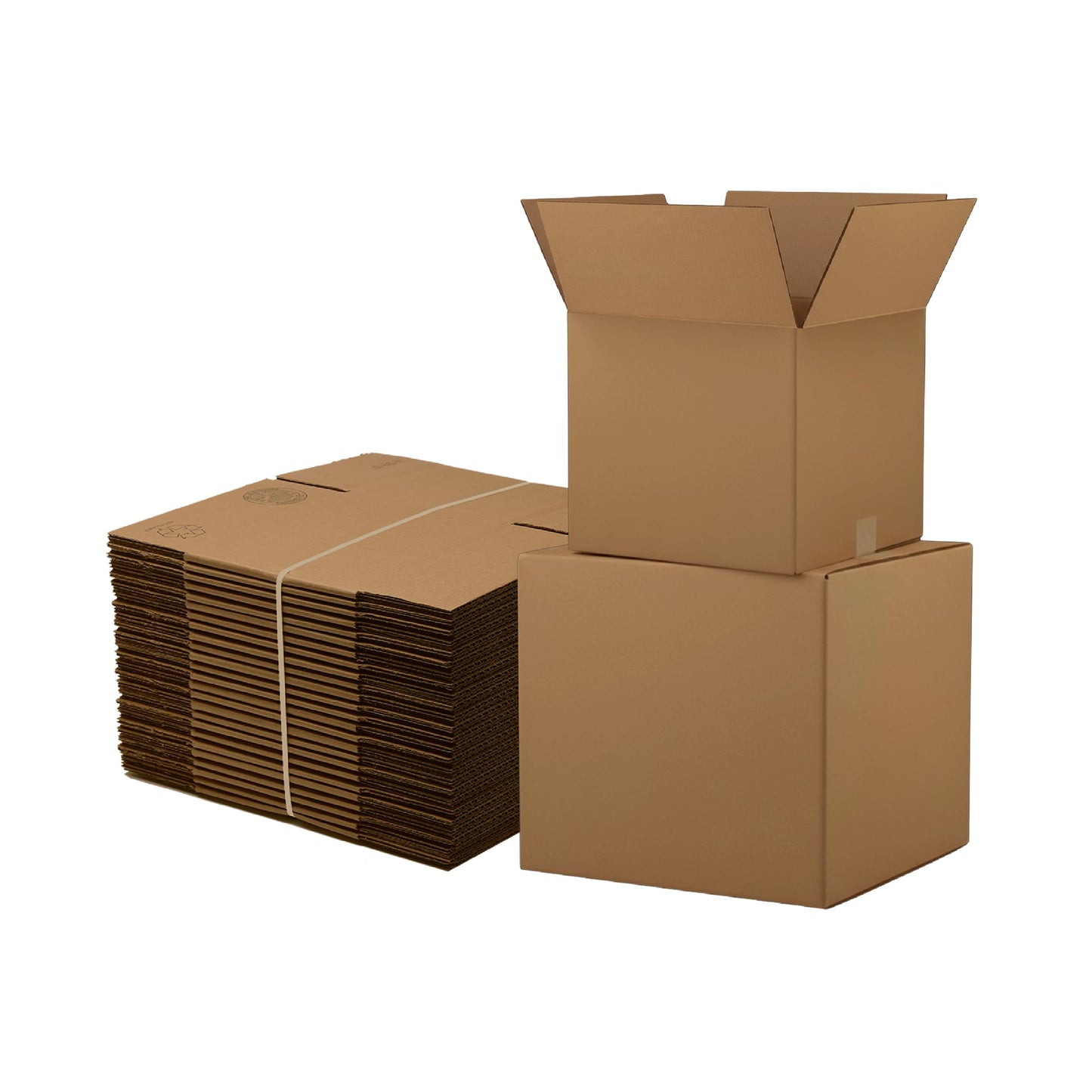The Boxery Cube 14 x 14 x 14-inch Corrugated Cardboard Boxes, Medium | Pack of 25 for Shipping, Moving, and Storage, Curbside Recyclable, Strong Wholesale Bulk Boxes