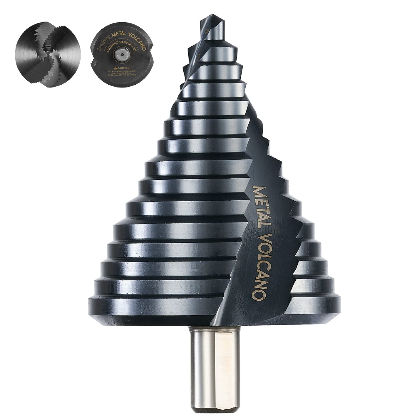 AugTouf toolant Gigantic Step Drill Bit(Pro Max), 1/4'' - 2-1/2''(15 Step Size) Large Step Bit, 1/2'' Shank Unibit Step Drill Bit for Metal, Aluminum, Wood, Plastic