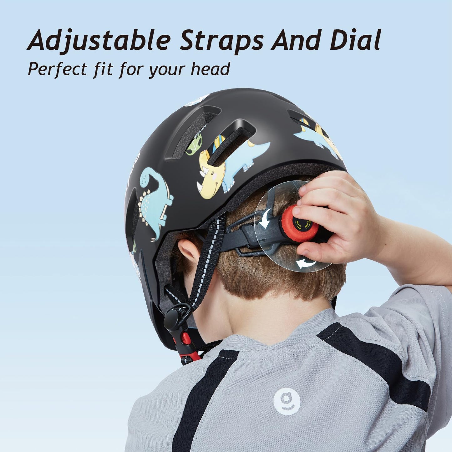 newyoo Toddler and Baby Bike Helmet, Dial Fit Adjustment, Kids Age 1-5 Year Olds, Girls and Boys Suggested Fit 48-52 cm, Black
