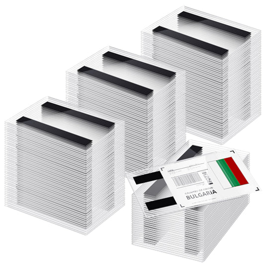 Ctosree 100 Pcs Magnetic Sign Holder Pallet Rack 5.5 x 3.5 Inches Magnetic Label Holder Clear Double Sided Window Display Frame Easy Front Opening for Window Door Office Schedule Store Home