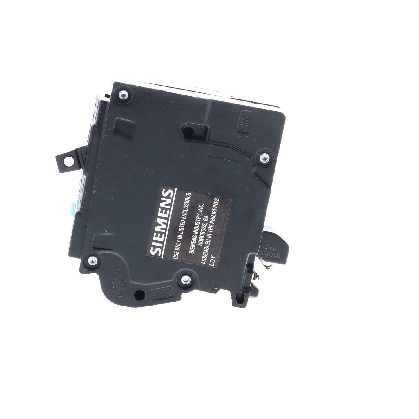 Siemens Q115DFN 15 Amp 1-Pole Dual Function (CAFCI/GFCI) Plug-On Neutral Circuit Breaker, Black