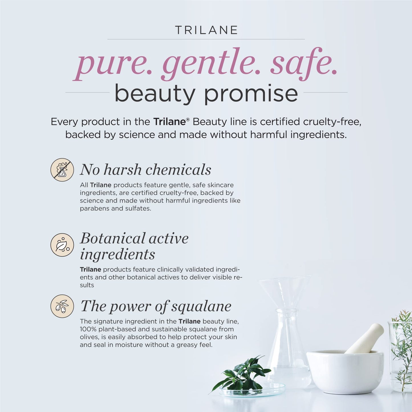 Trilane Dramatic Rescue Anti-Aging Serum with Sustainable, Olive Squalane Firms, Smooths, and Lifts for Younger Looking Skin. Cruelty-Free, 1 fl. Oz