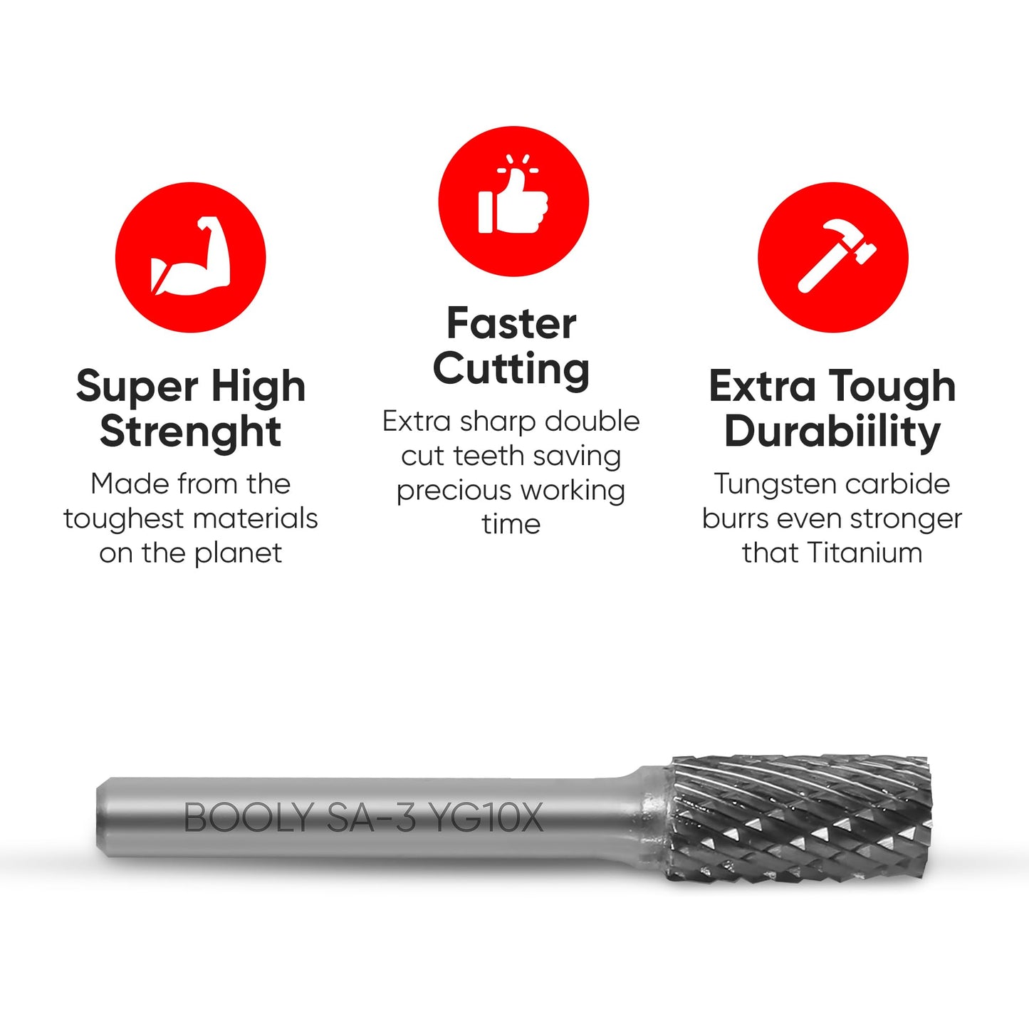 Premium-Grade Die Grinder Bits Carbide Burr Set 1/4 Shank 8-PC Double-Cut Rotary Burr Bits for Metal Fit Dewalt Milwaukee Die Grinders Accessories + Bonus Kit: 2-PC Mandrel & 4-PC 3-inch Cut Off Wheel