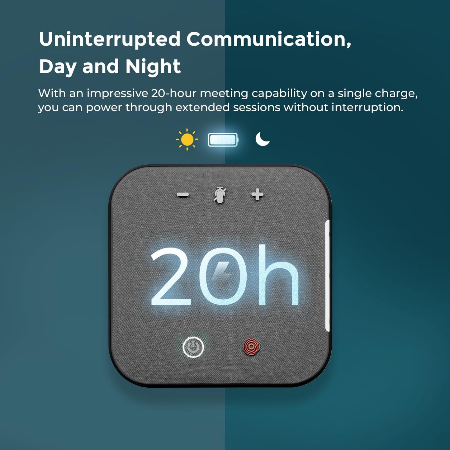 COOLPO Conference Speaker and Microphone Bluetooth Speakerphone with 4 Mics,USB C,360°Voice Pickup & Dual Noise Cancelling Conference Room Microphone for Work/Teams/Zoom/Home Office