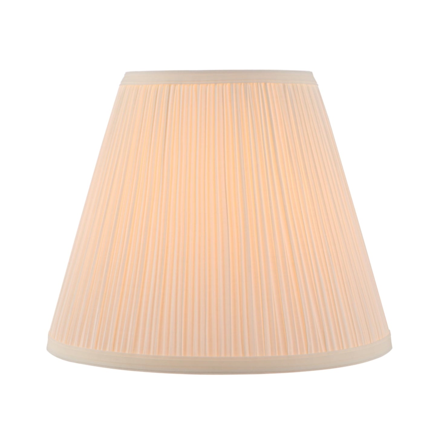 Aspen Creative 33055, Hardback Empire Transitional Spider Lamp Shade, Mushroom Pleated Powder White, 7" Top x 13" Bottom x 10" Slant