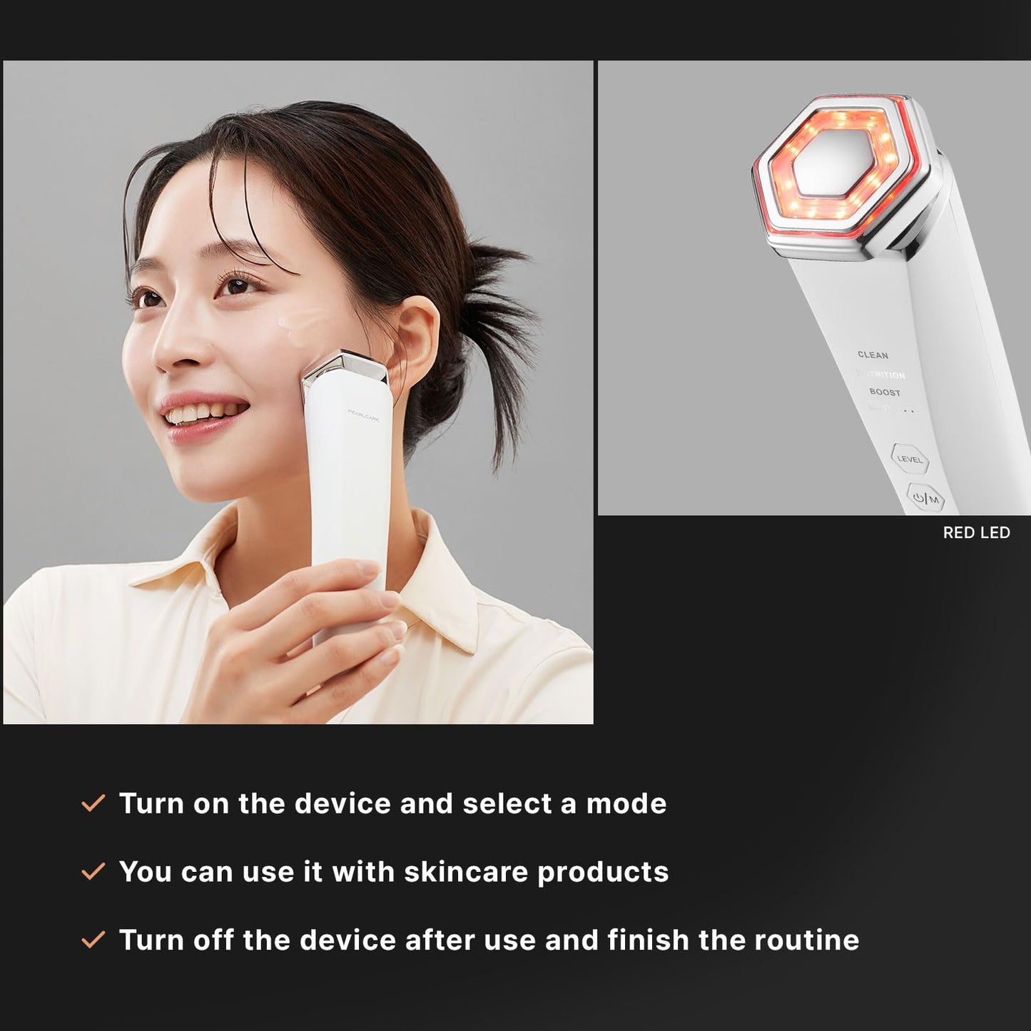 PEARLCARE Multifunctional Facial Massager Beauty Device – All in One Anti Aging Home Skin Care Tool – Korea Brand
