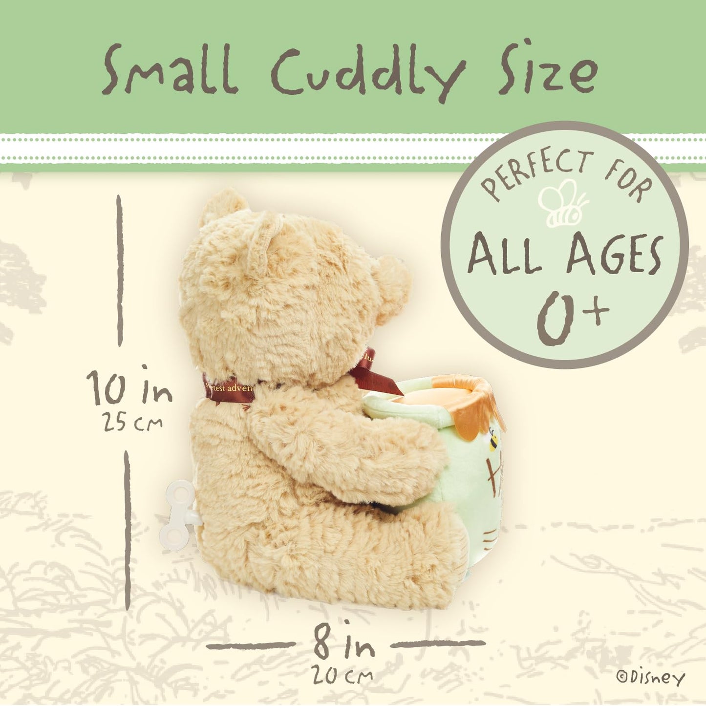 Kids Preferred Disney Baby Classic Pooh Waggy - Musical Plush Stuffed Animal, 13 Inches