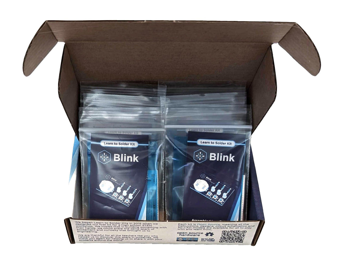 Learn to Solder Kits Blink LED, Bulk Educator Pack | DIY Soldering Kit for Beginners | Electronics Projects for Students & STEM Classes | Science Project Electronic Light Circuit Boards