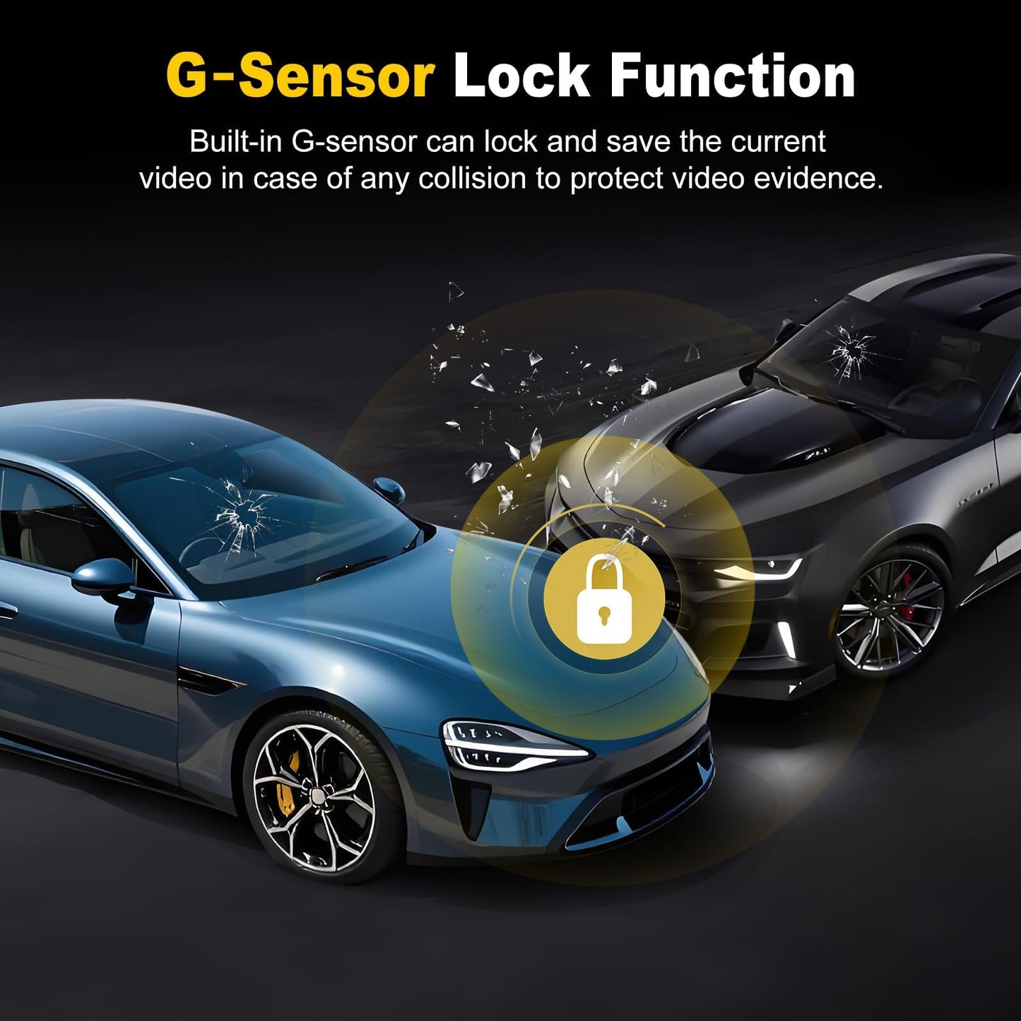 Dash Cam, 4K+2K Full HD Dash Cam Front and Rear, Dash Camera for Cars with Built-in 5GWiFi, 3.2” IPS Screen Dashcam, with 64GB Card, Night Vision, Loop Recording, G-Sensor, Parking Mode