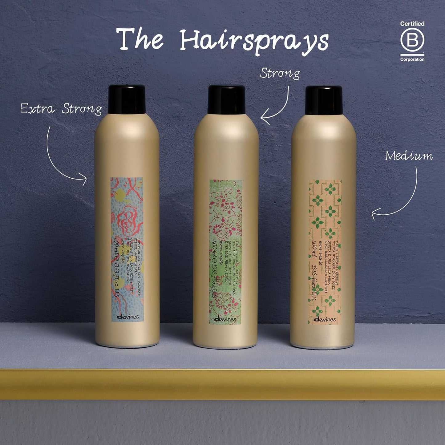 Davines This Is A Medium Hairspray, Easy To Brush Out, No Residue, Medium Hold Hairspray For All Hair Types, 12 Fl. Oz.