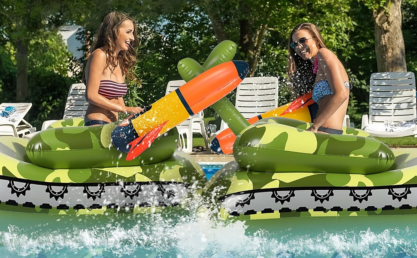 VICKEA Inflatable Tank Float for Kids and Adults, Large Water Pool Floats for Swimming Party Fun