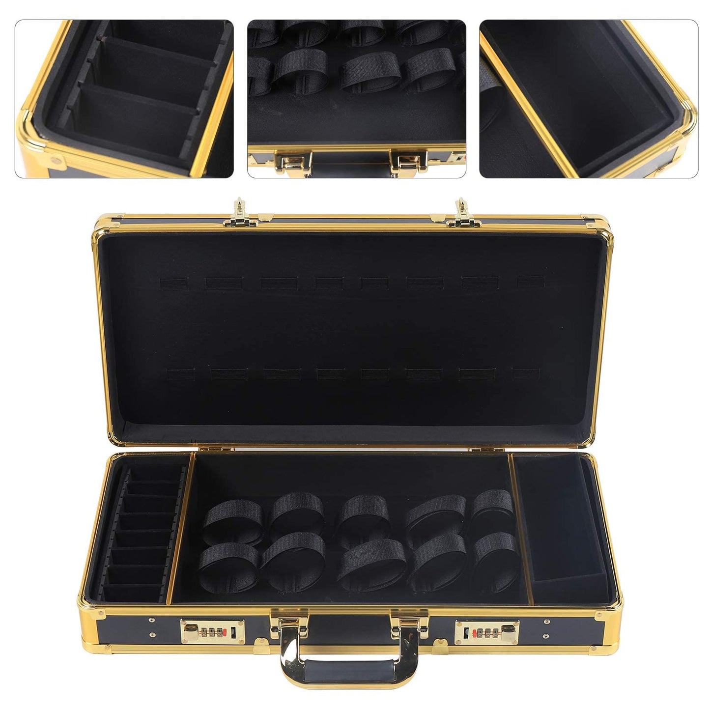 DNYSYSJ Barber Carrying Case Barber Case, Stylist Tool Box Professional Salon Hair Cutting Grooming Kit Storage Organizer for Clippers, Scissors, Barber Supplies (A)