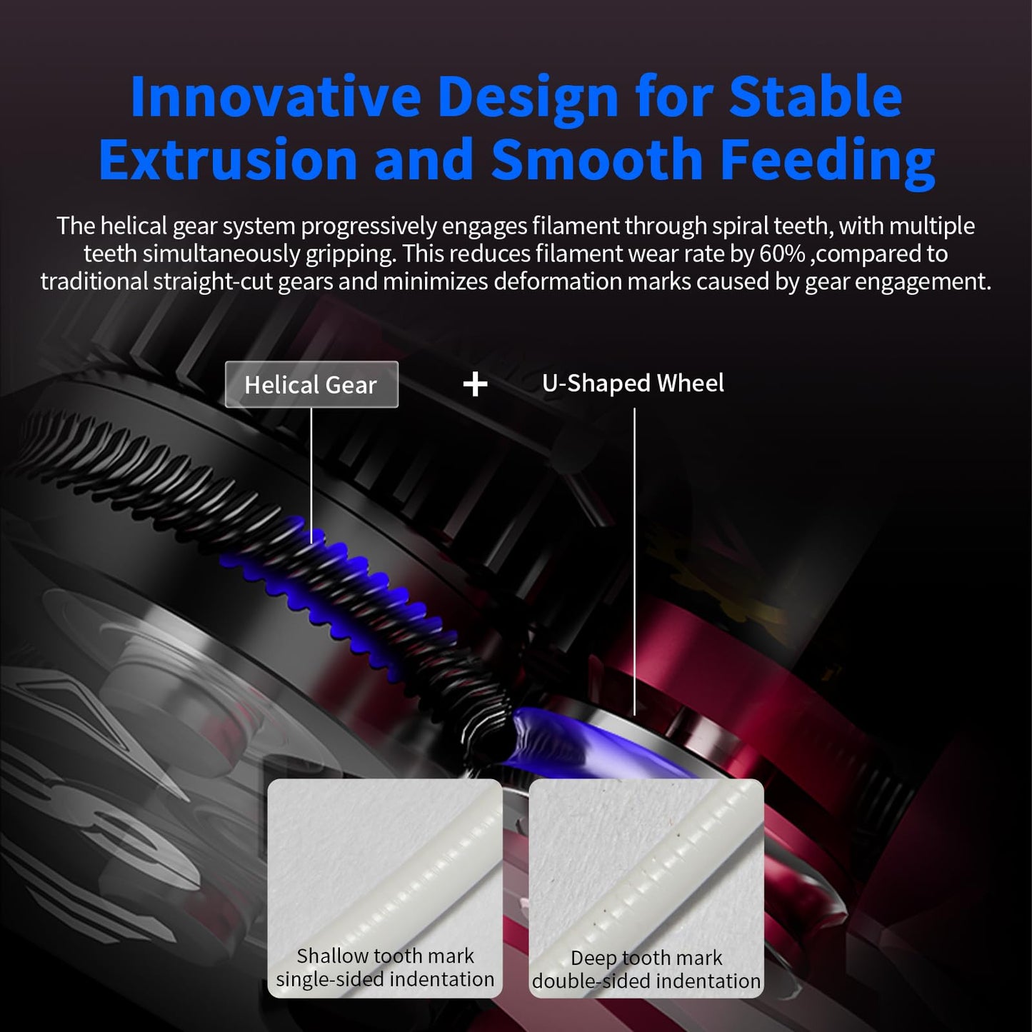 Imdinnogo 3D Printer Accessories Upgrade Phaetus DXC Extruder for K1/K1C/K1 Max: Direct Drive Helical Gear Smooth Feeding Extrusion Replacement - Support 1.75mm Filament Ensure Stable Printing