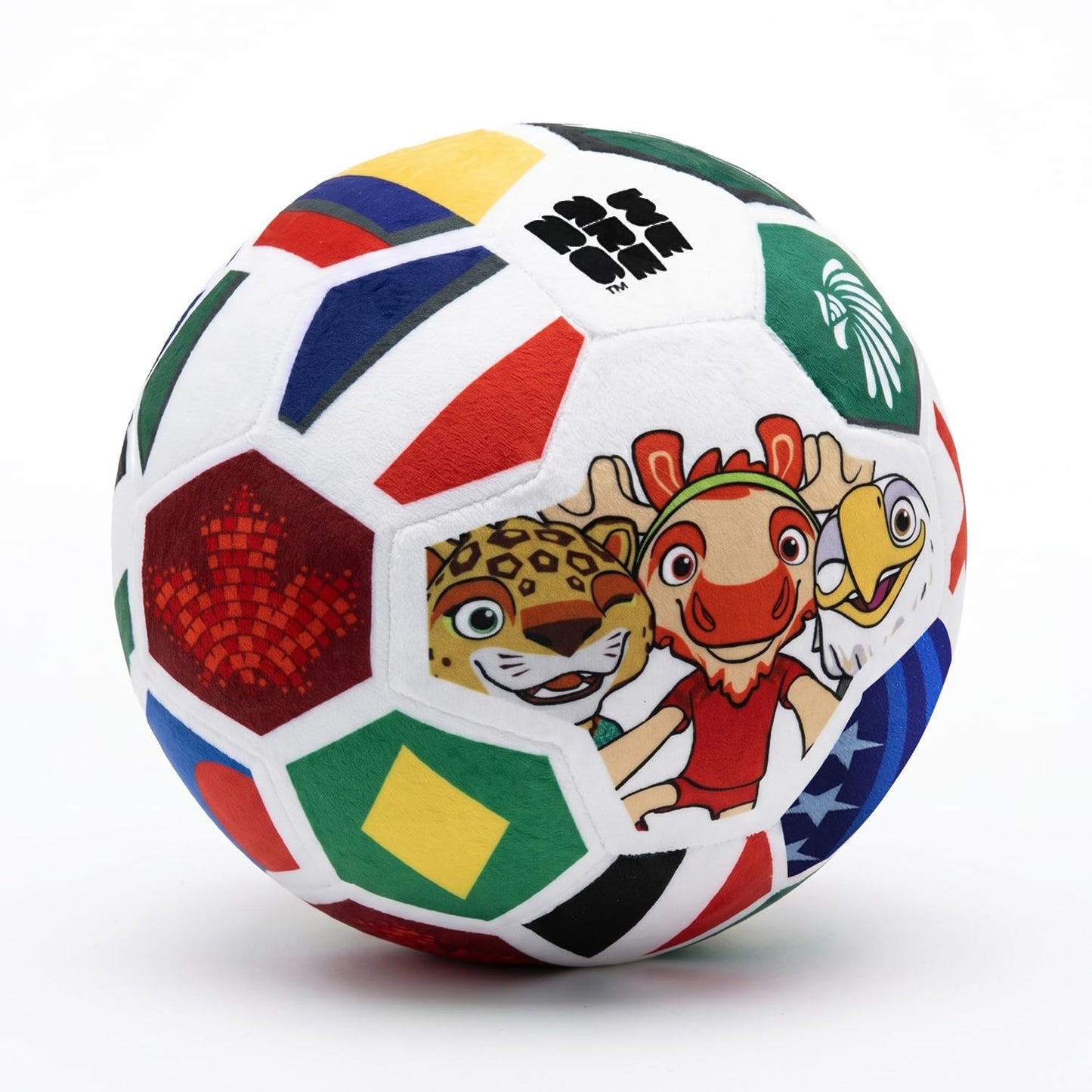 MESUCA FIFA World Cup 2026 Soccer Ball Plush for Kids - Official 11.8inch Soccer Plush Toy Pillow with Trophy Design - Soft Soccer Stuffed Animal for Room Decor, World Cup 2026 Merchandise