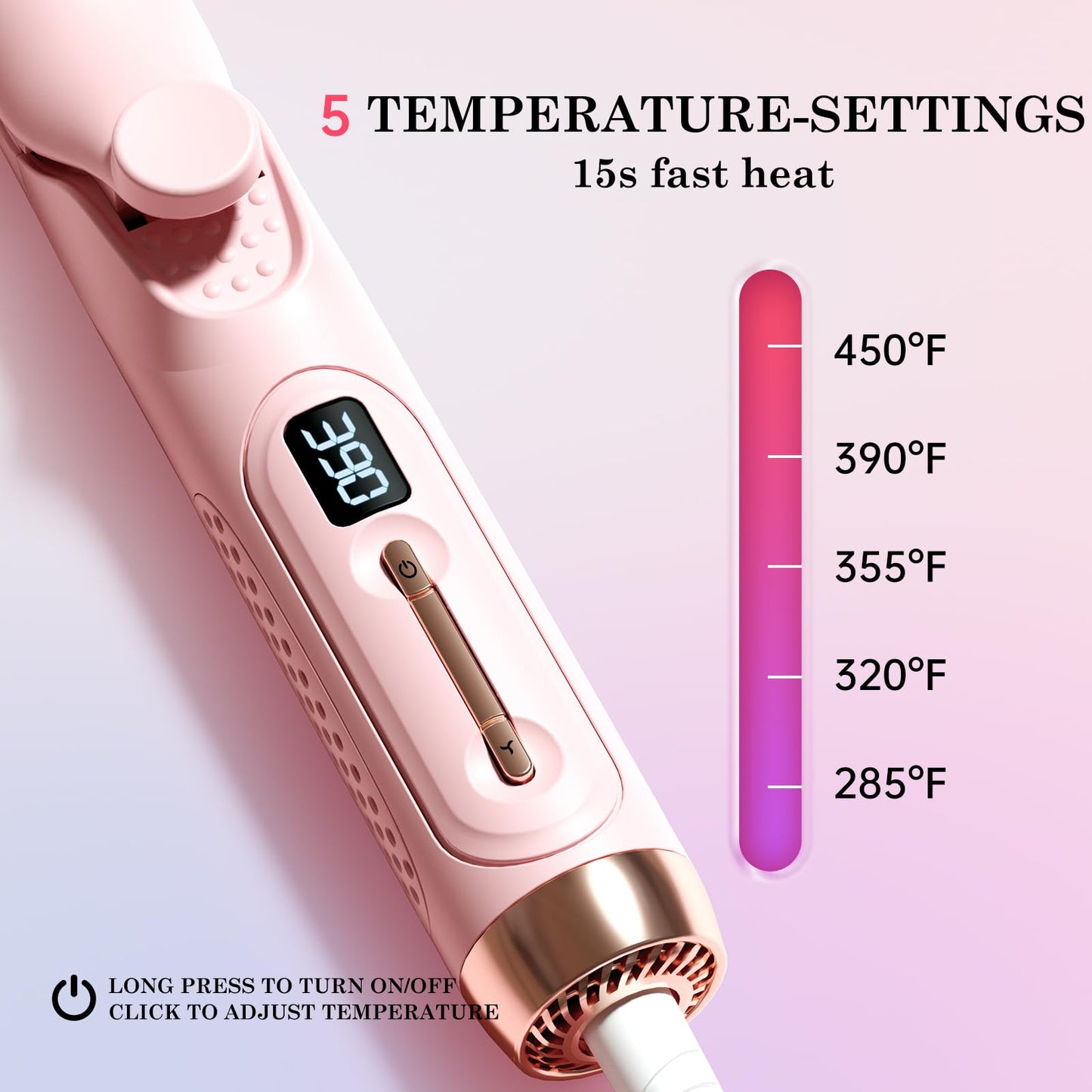 Hahahope Hair Straightener and Curler 2-in-1, 360°Airflow Styler Curling Iron, 20 Million Negative Ion Hair Care, LED Digital Display Multiple Temp, Auto Off, Dual Voltage