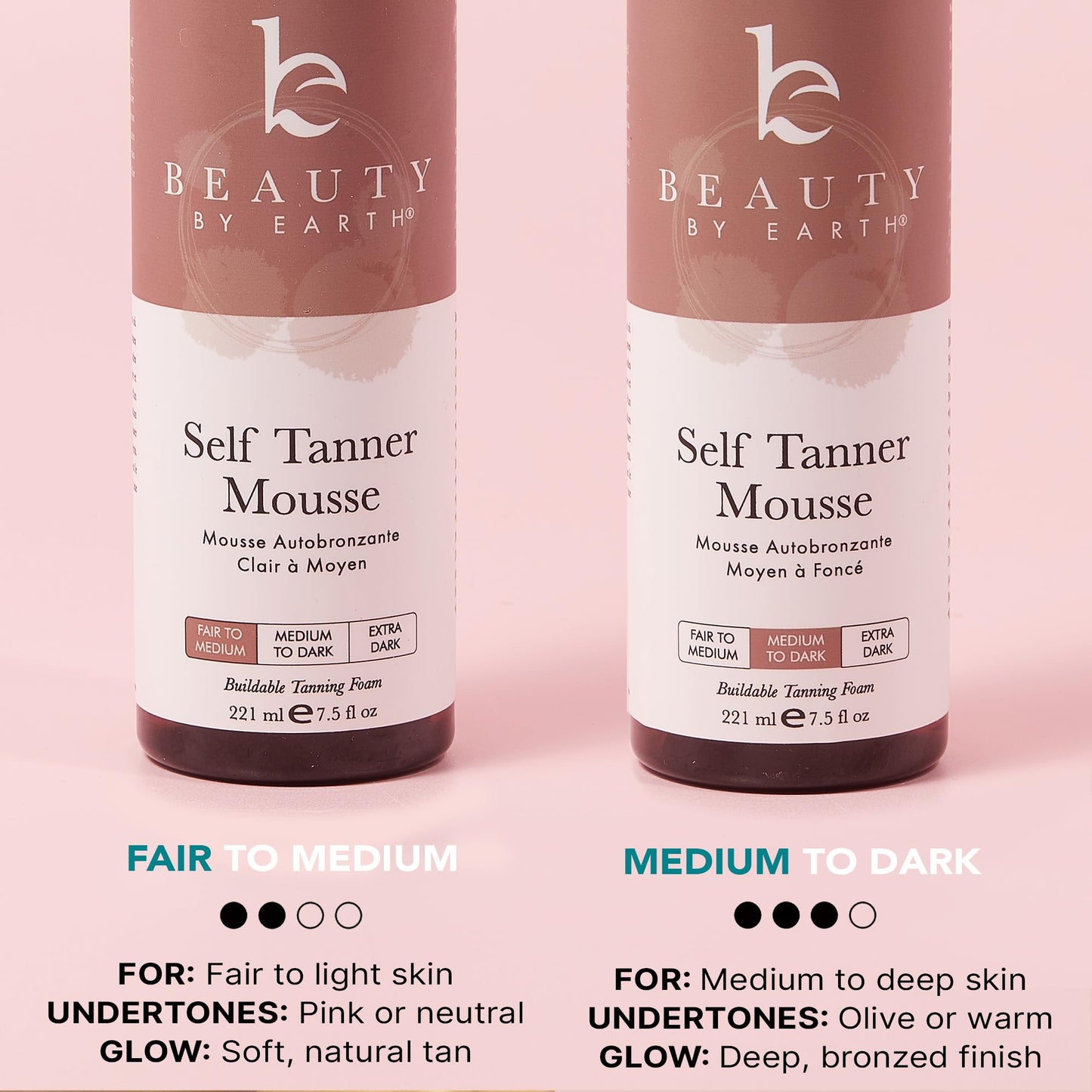 Self Tanner Tanning Mousse Kit - USA Made with Natural & Organic Ingredients, Tan Kit with Kabuki Brush & Mitt, Tanning Foam for Fake Tan, Non Toxic Sunless Tanner, Self Tanners Best Sellers