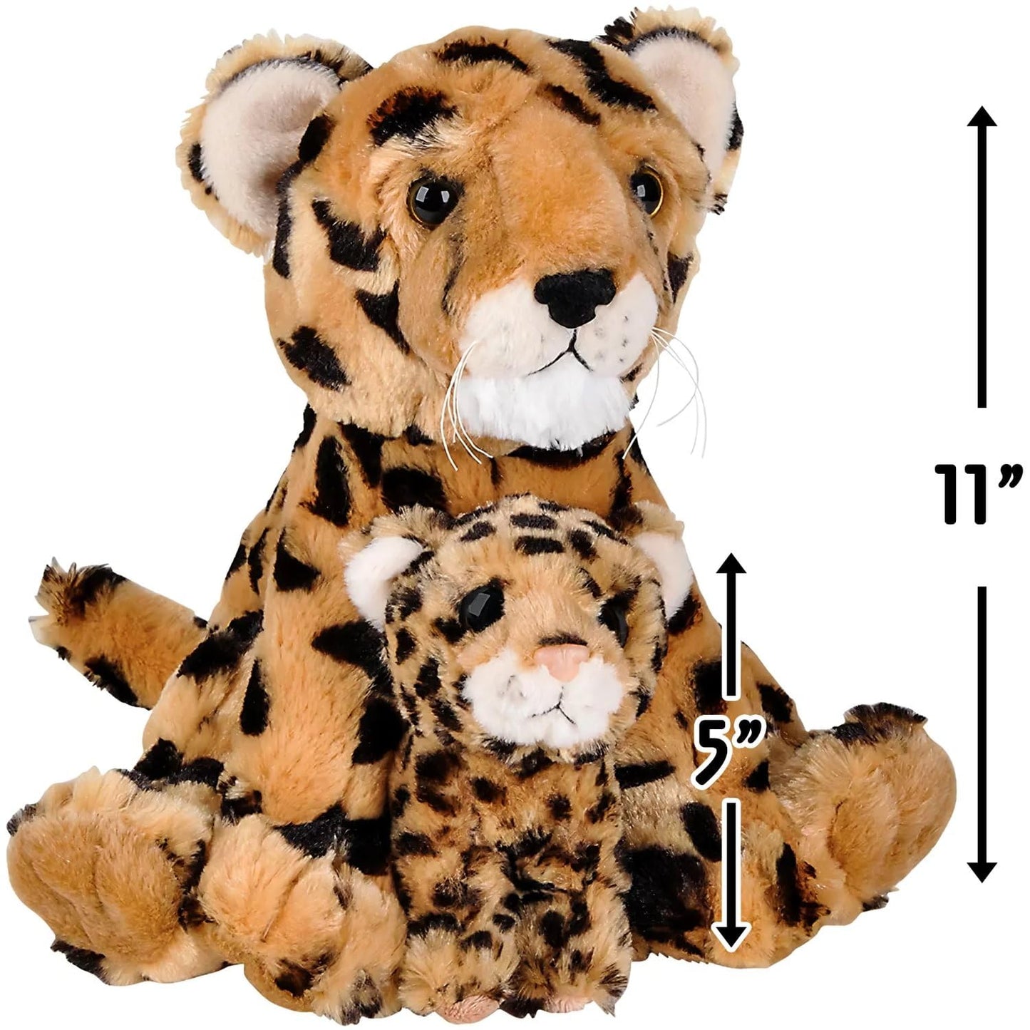 Birth of LIfe Cheetah and Baby Plush Toy 10 High